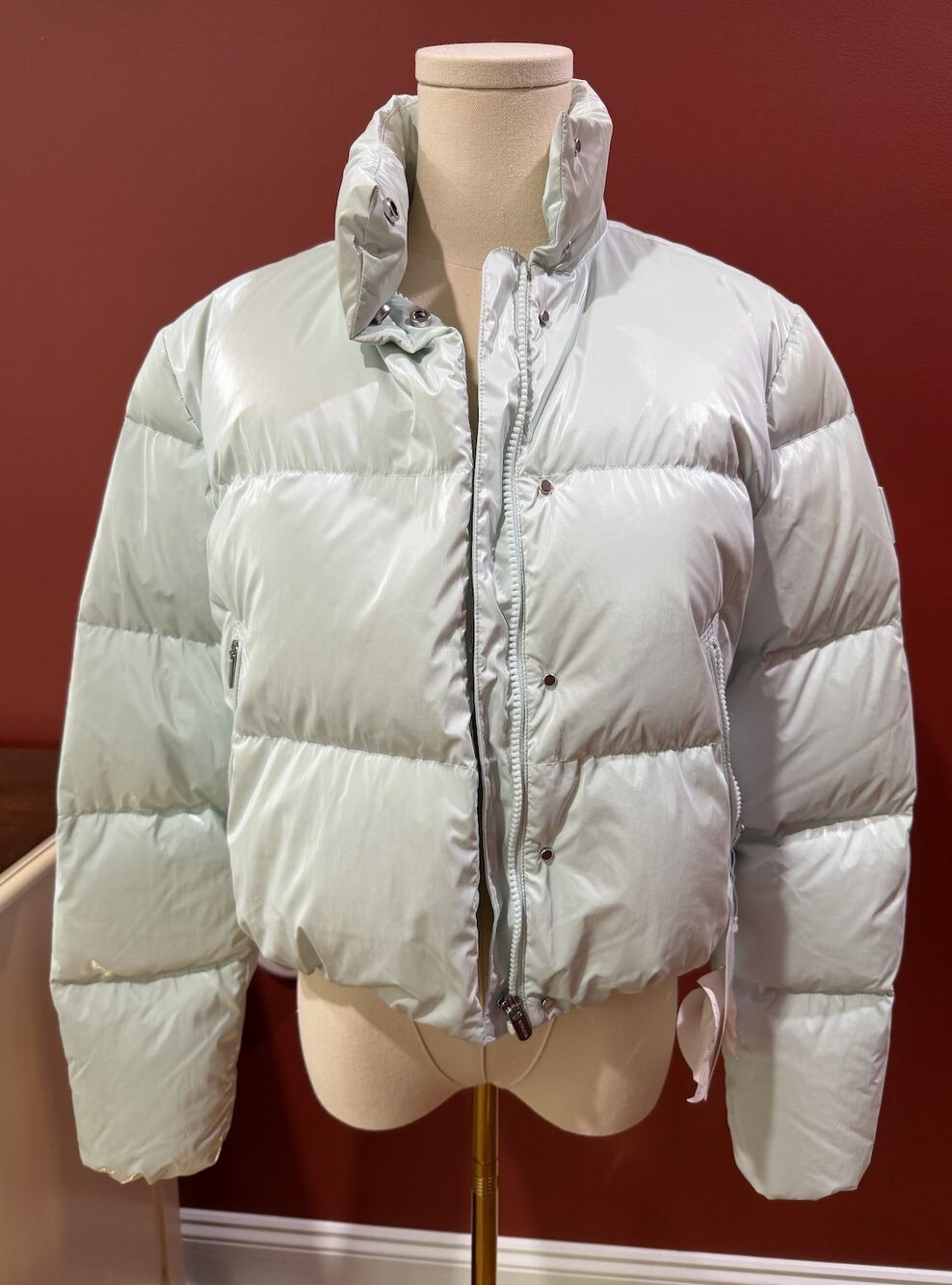 NWT Athleta Summit Cropped Shine Puffer Jacket - Size XS